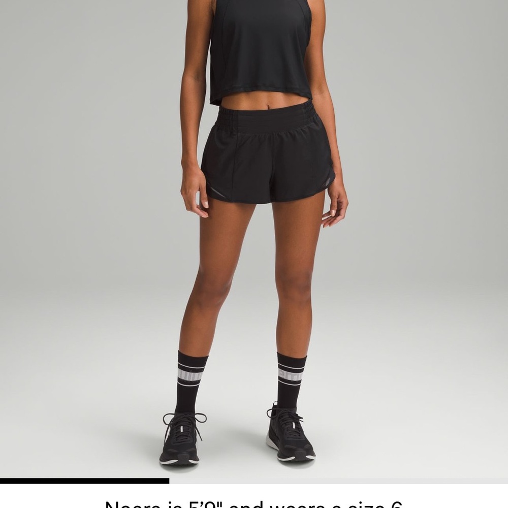 Lululemon 🍋🍋 women’s black Hotty Hots High Rise 2.5 inch inseam size 4